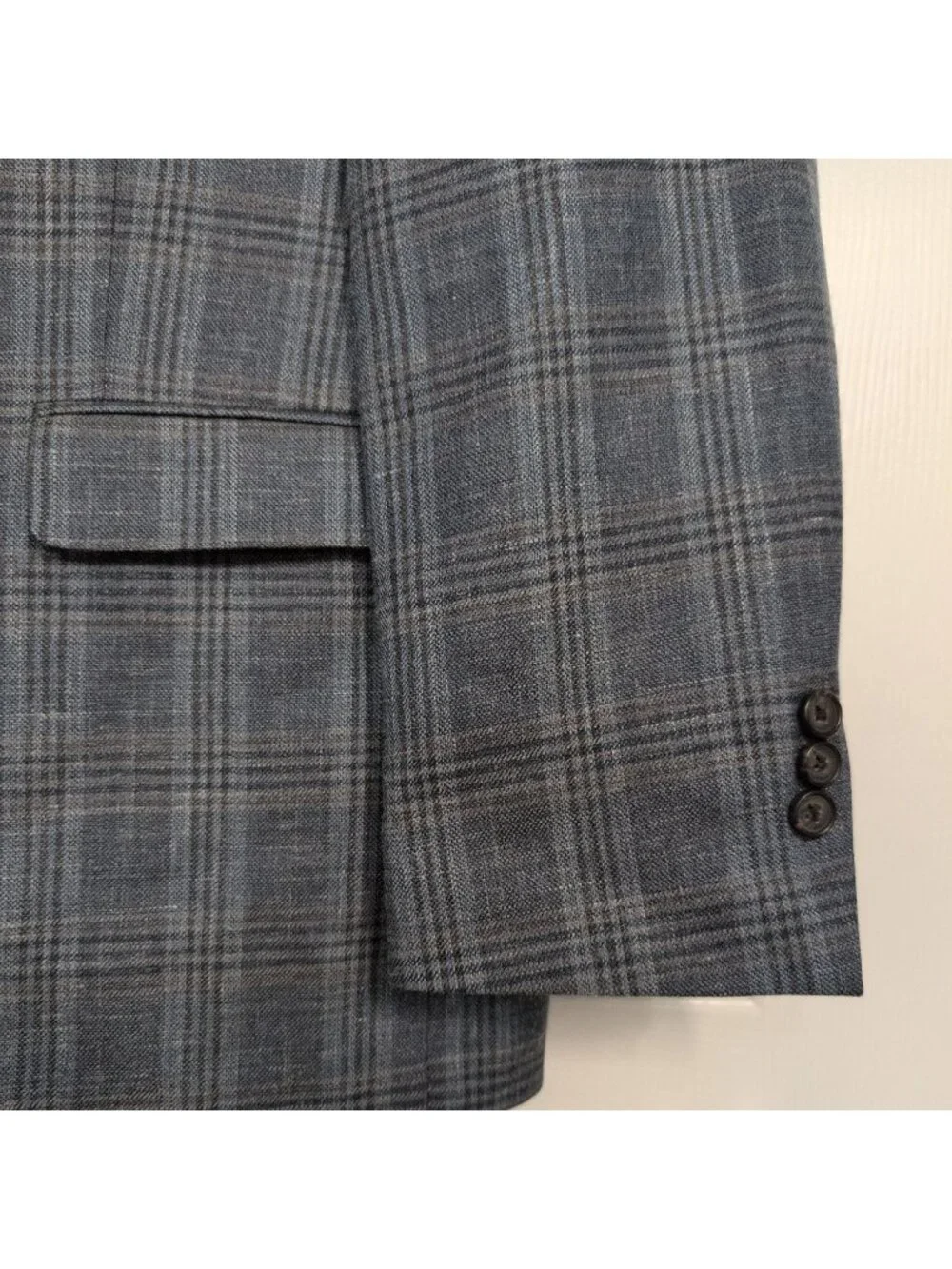 Lauren Ralph Lauren Plaid Blazer Mens Size 42R Blue Wool Blend Sport Coat Jacket